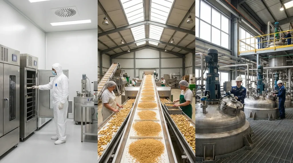 Industrial drying applications across pharmaceutical, food processing, and chemical manufacturing facilities.